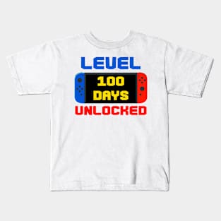 Level 100 Days Unlocked 100th Day of School Student Teacher Kids T-Shirt